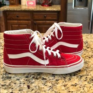 Red high top Vans